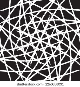 Vector lines ornamen. black and white chaotic illustration. Trendy pattern. Etchnetic design