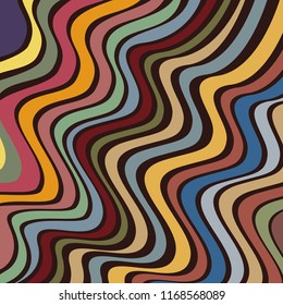 vector lines, waves, colorful, paper color