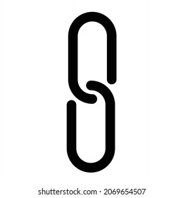 Vector Link Glyph Icon Design
