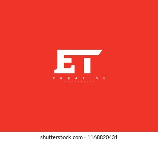 Vector Linked ET Letter Logo Design