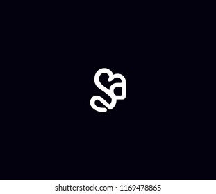 Vector Linked Monogram Elegance Letter SA Logo