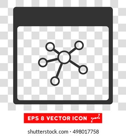 Vector Links Calendar Page EPS vector pictograph. Illustration style is flat iconic gray symbol on a transparent background.