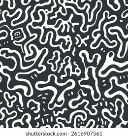 Plantilla de póster de linocut de Vector en estilo minimalista. Huella botánica