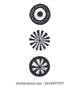Vector linocut poster template in minimal style. Botanical blockprint