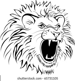 vector lion