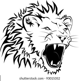 vector lion