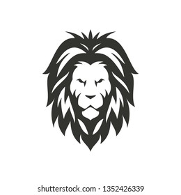 Vector lion black icon.