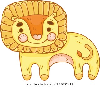 vector lion bunny violet children kids illustration
