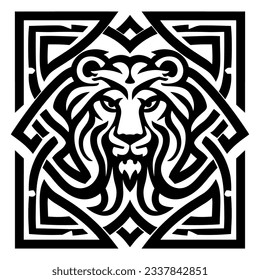 Vector lion celtic knot artwork