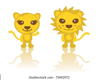 vector lion characters