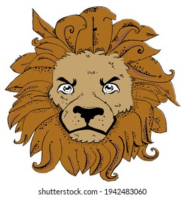 León vector. Cómodamente distribuida para una edición sencilla.
