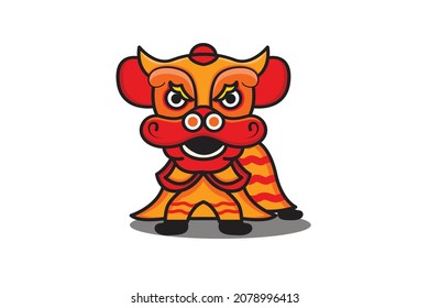 danza vectorial del león celebrando el año nuevo chino