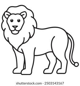 Vektor-Löwe-Design-Illustration auf weißem Hintergrund. 