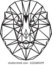 Vector lion drawing is suitable for metal and wood laser cutting.