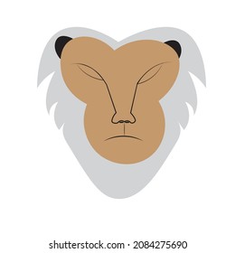vector lion face or animal face illustration or clip art