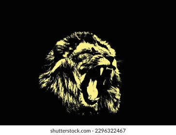 Vector lion face for logos and symbols.