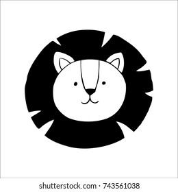 Vector lion. Hand-drawn illustration