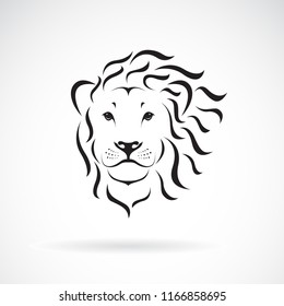 Vector of lion head design on a white background. Wild Animals. Easy editable layered vector illustration.