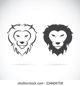Vector of a lion head design on a white background. Wild Animals.