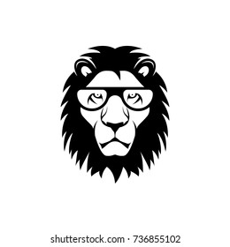 Vector lion head, face  for retro logos, emblems, badges, labels template and t-shirt vintage design element. Isolated on white background
