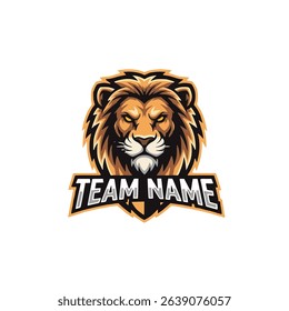 Vector Lion Head Gaming Mascot Logo Design for Esports Team Squad Gaming Lion Mascot Illustration Concept