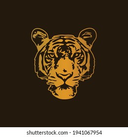 Icono de diseño de cabeza de león de vector