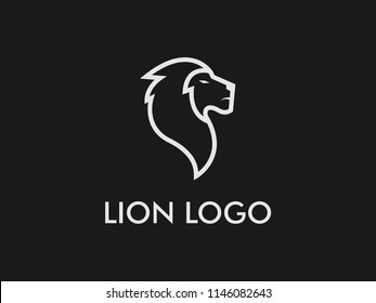 Vector of Lion Head Logo Design