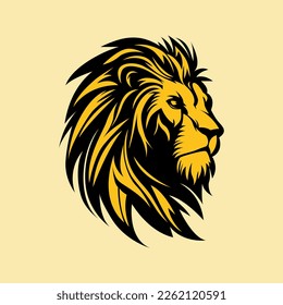 Vector of Lion head logo design template for sport or gaming