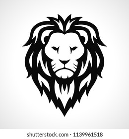 Vector lion icon design on white background