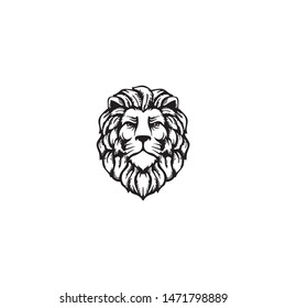 Vector lion icon design on white background