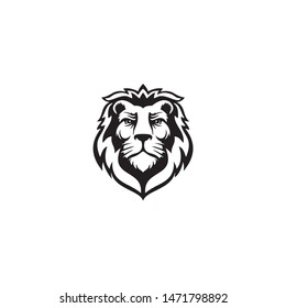 Vector lion icon design on white background
