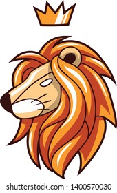 Vector lion king head maskot