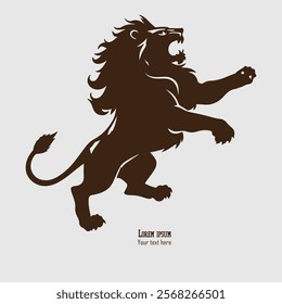 Vector of lion logo design with abstract full body 