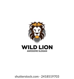 vector lion mascot illustration logo design