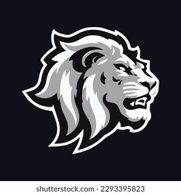 Vector lion mascot logo template