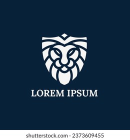 Vector Lion Shield Logo For Sale