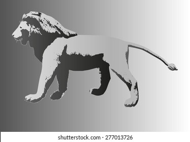 Vector lion silhouette