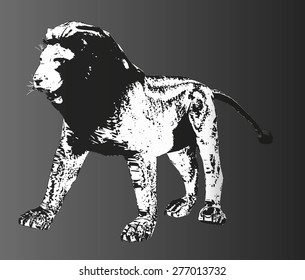 Vector lion silhouette