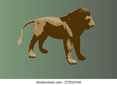 Vector lion silhouette