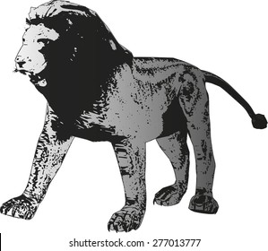 Vector lion silhouette