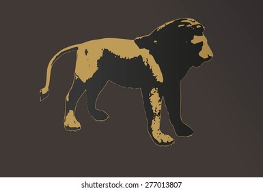 Vector lion silhouette
