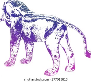 Vector lion silhouette