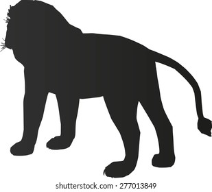 Vector lion silhouette