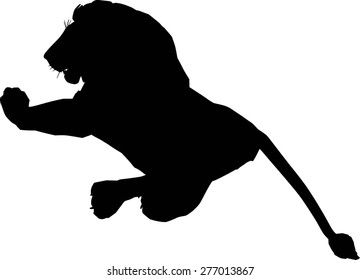 Vector lion silhouette
