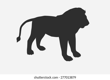 Vector lion silhouette