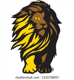 León vector que puede utilizarse como logotipo para fines comerciales, tatuajes, logotipo de cara animal, símbolo de valor, orgullo, rey, pegatinas para coches, logotipo deportivo, gato salvaje, logotipo de cara animal, trabajo ilustrativo