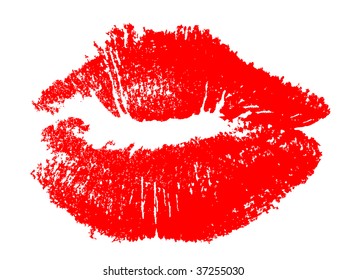 Vector of Lip Print That Works on Any Background