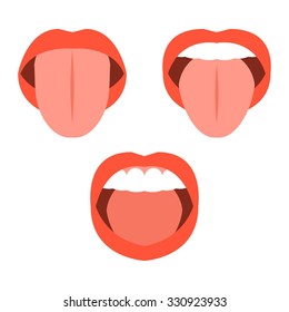 Vector Lips, Flat Design