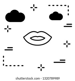 Vector Lips Icon
