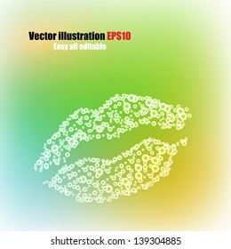 vector lips illustration, all easy editable 